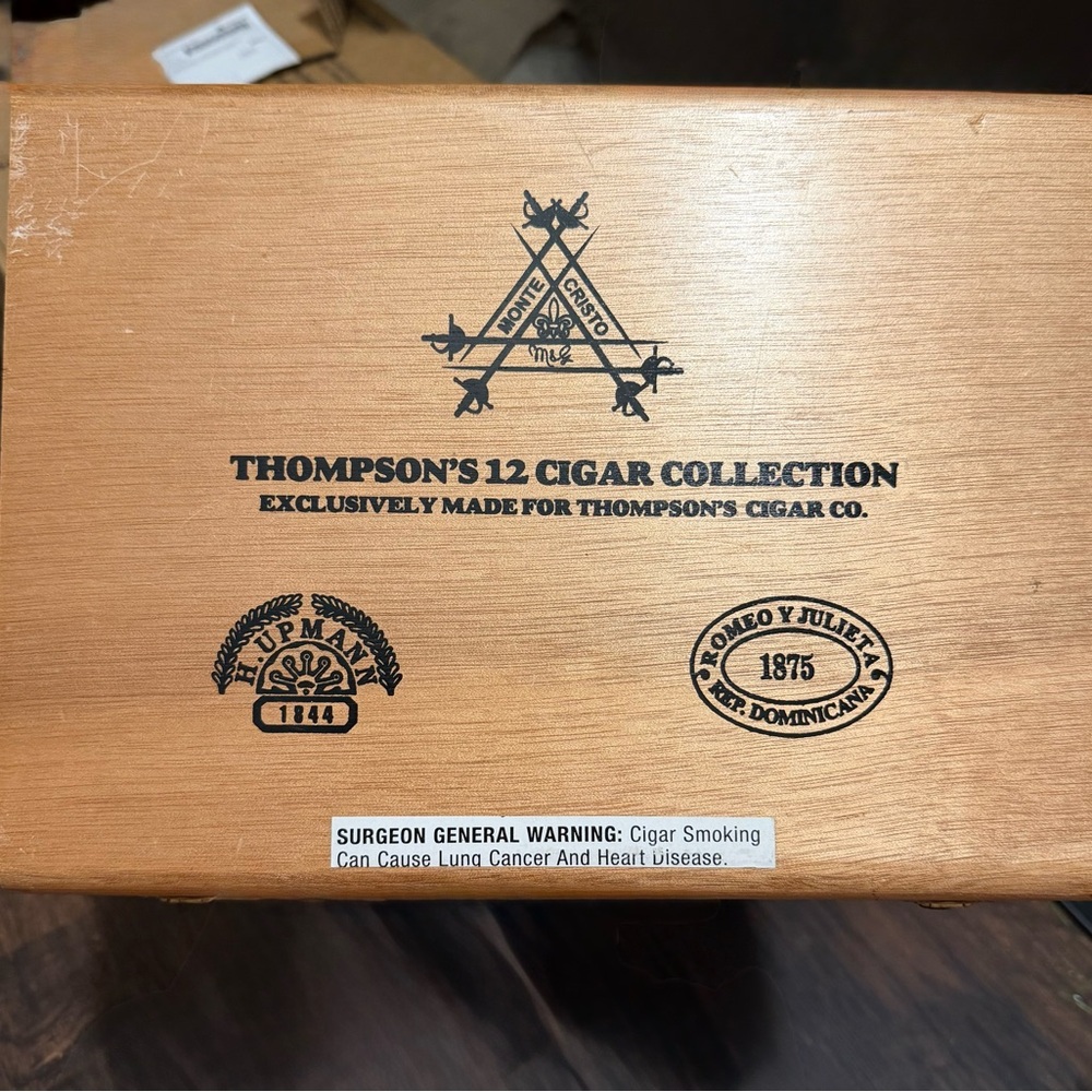 Thompson's 12 Cigar Collection Wooden Box